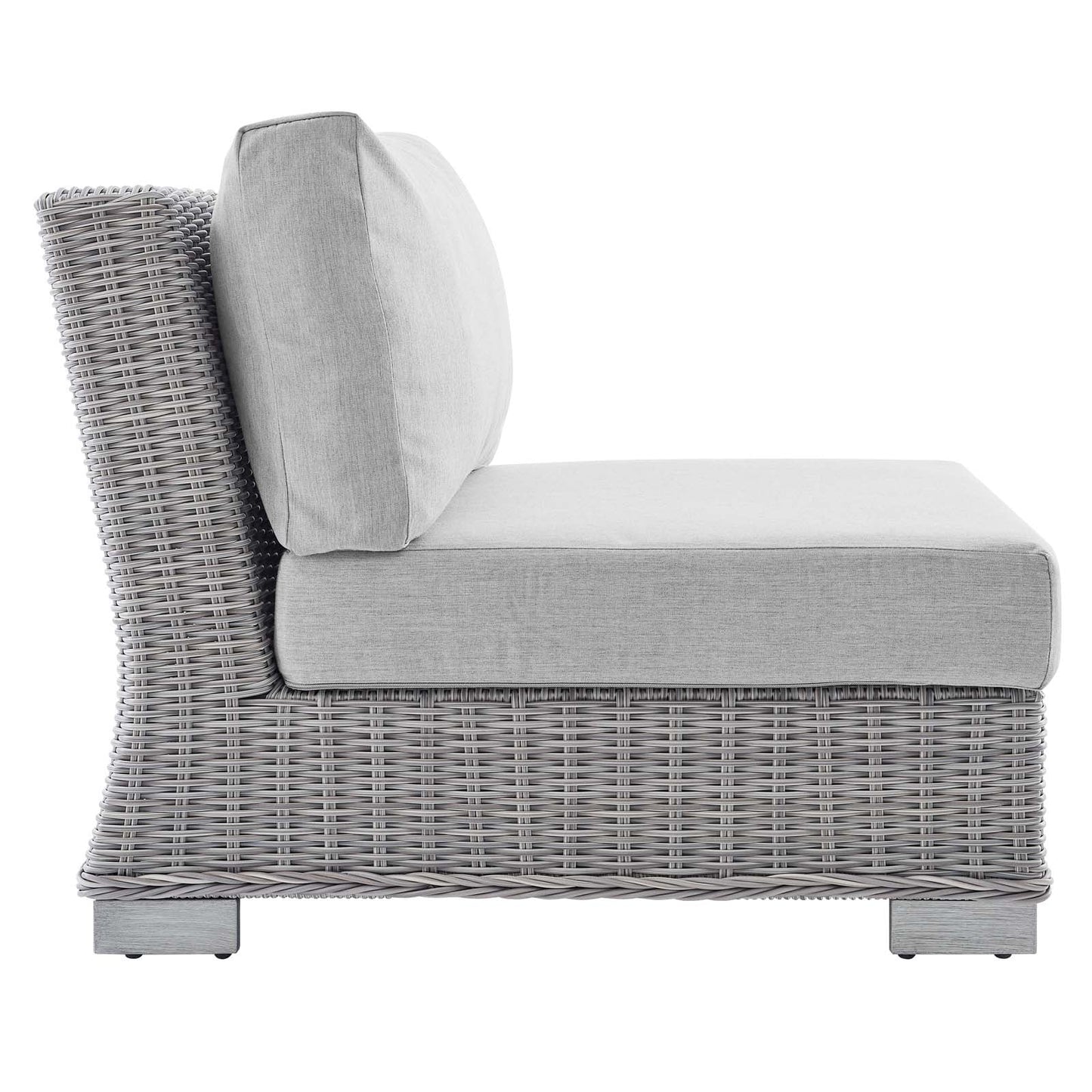 Modway Conway Sunbrella® Outdoor Patio Wicker Rattan Armless Chair | Outdoor Sofas, Loveseats & Sectionals | 