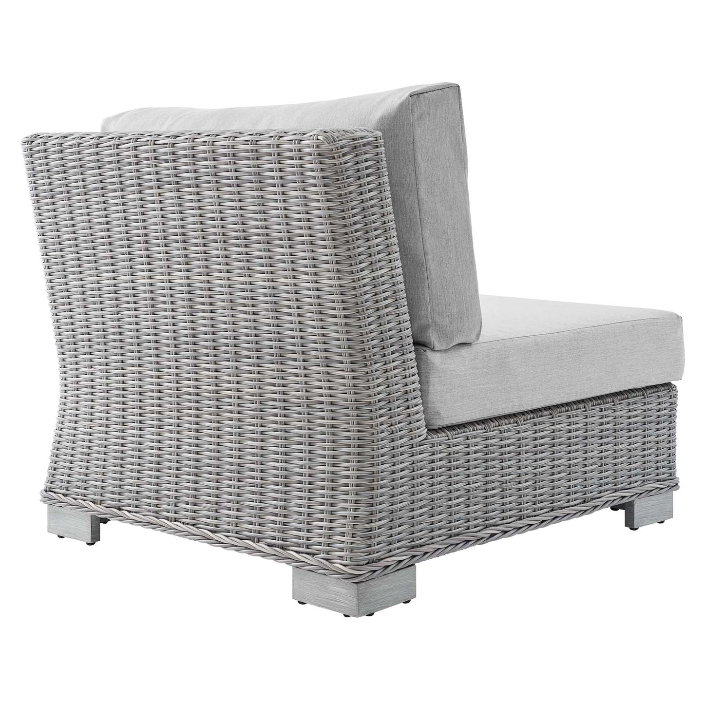 Modway Conway Sunbrella® Outdoor Patio Wicker Rattan Armless Chair | Outdoor Sofas, Loveseats & Sectionals | 
