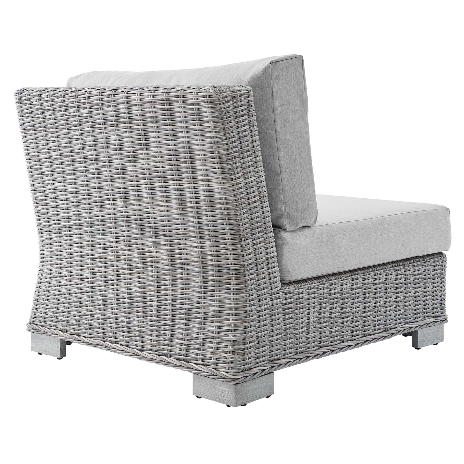 Modway Conway Sunbrella® Outdoor Patio Wicker Rattan Armless Chair | Outdoor Sofas, Loveseats & Sectionals | 