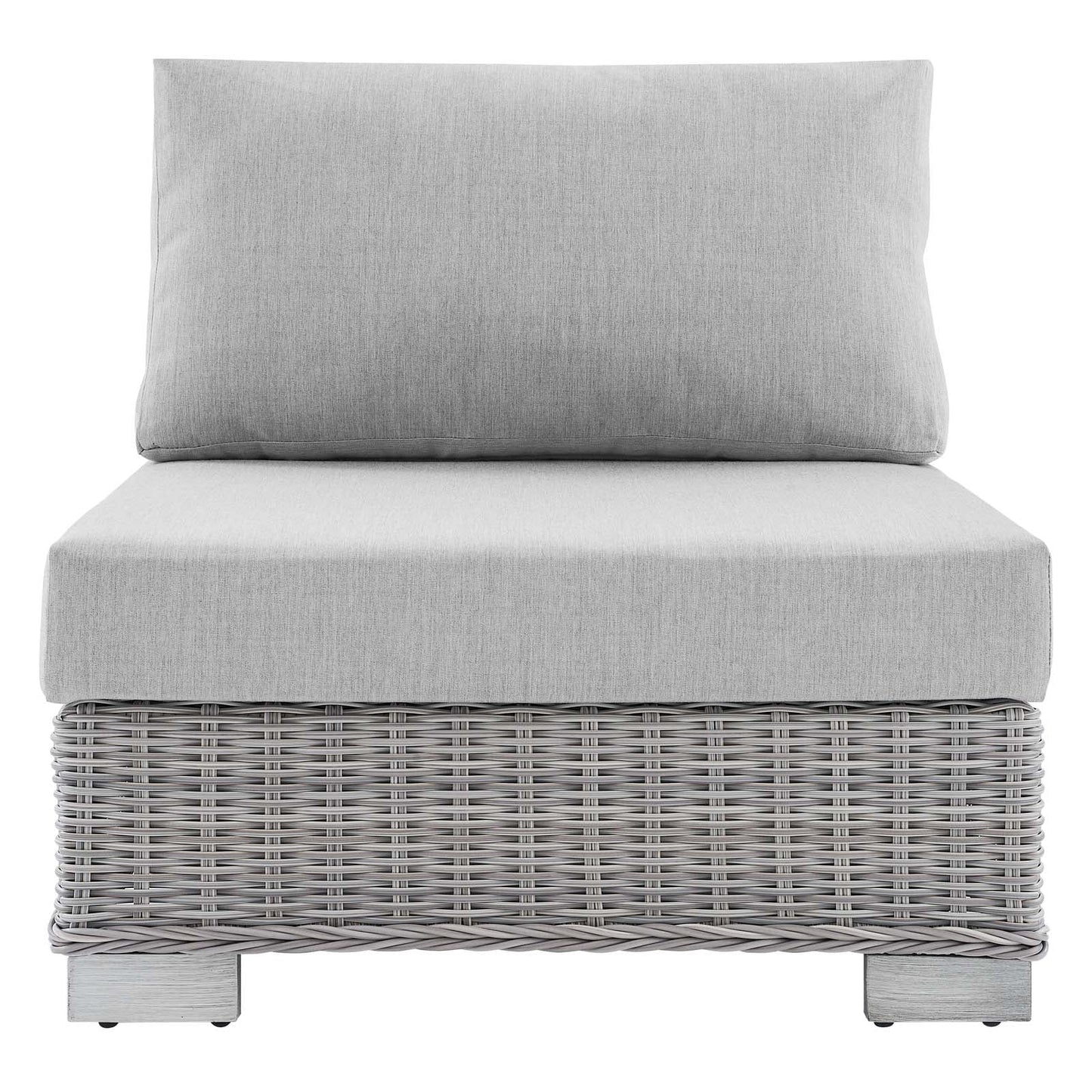 Modway Conway Sunbrella® Outdoor Patio Wicker Rattan Armless Chair | Outdoor Sofas, Loveseats & Sectionals | 