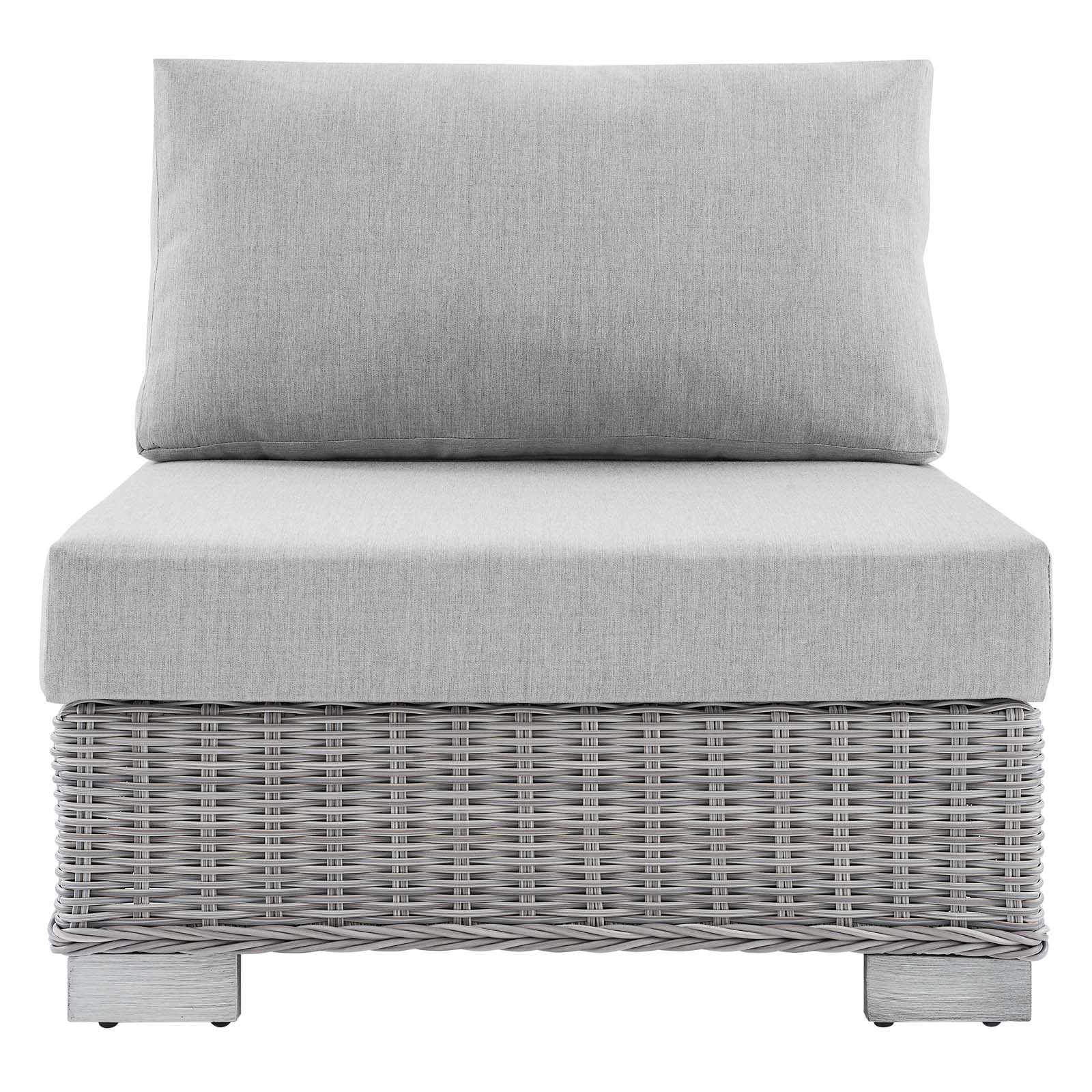Modway Conway Sunbrella® Outdoor Patio Wicker Rattan Armless Chair | Outdoor Sofas, Loveseats & Sectionals | 