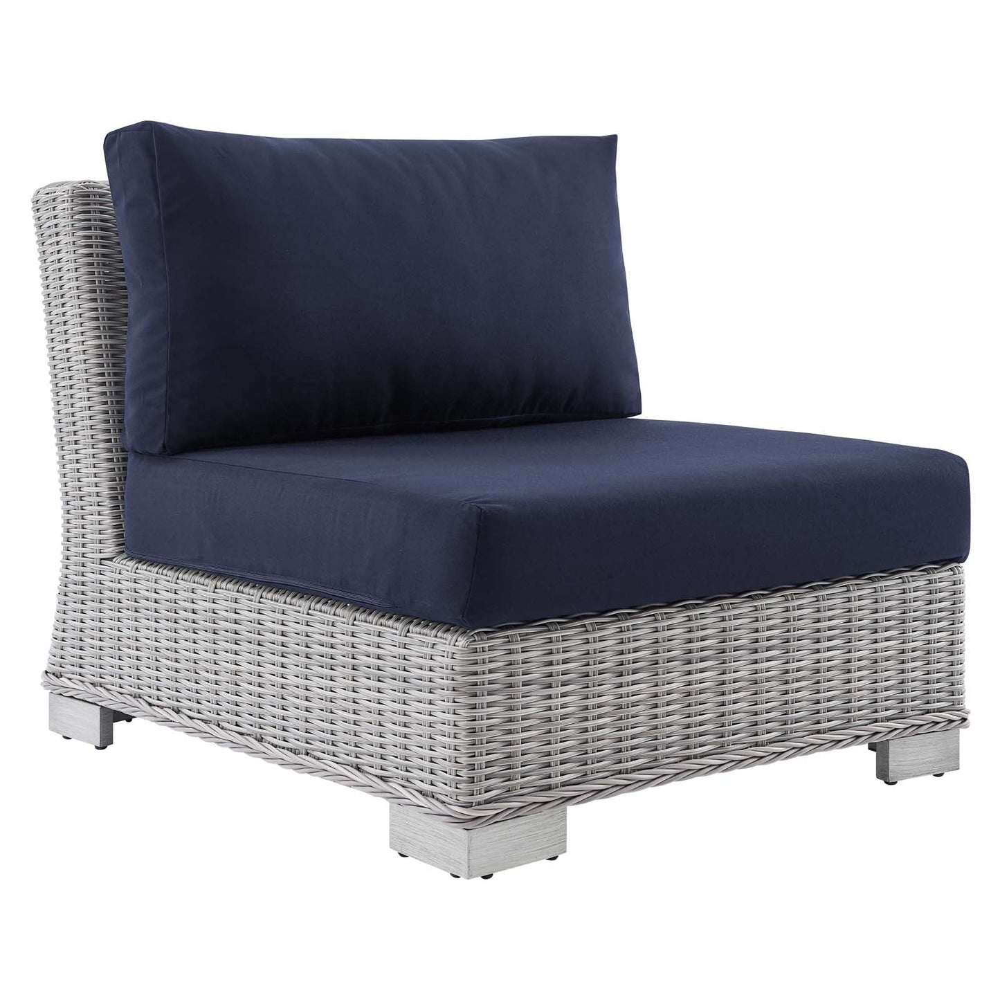 Modway Conway Sunbrella® Outdoor Patio Wicker Rattan Armless Chair | Outdoor Sofas, Loveseats & Sectionals | 