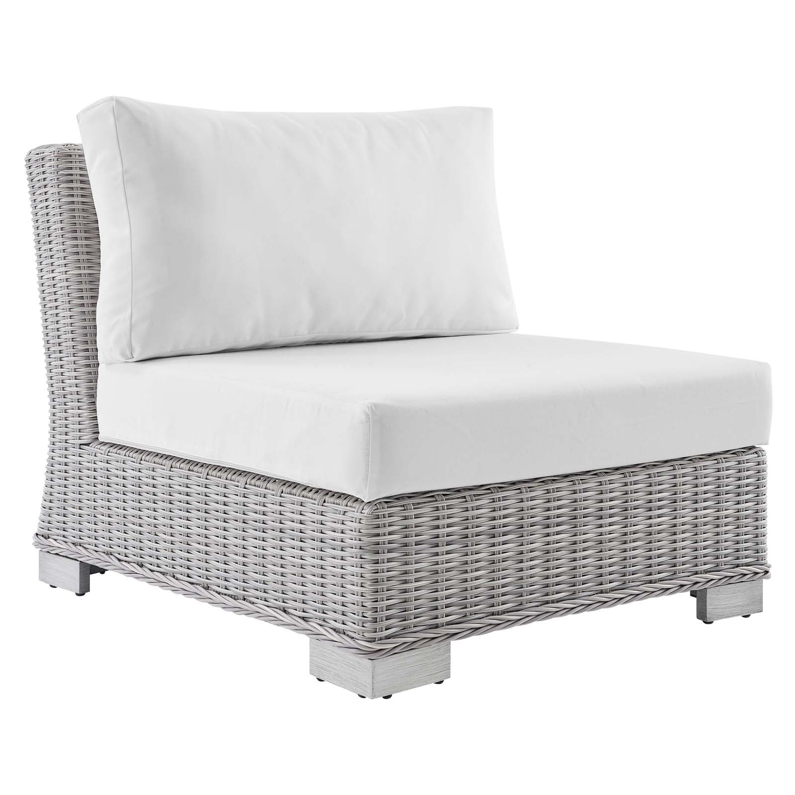 Modway Conway Sunbrella® Outdoor Patio Wicker Rattan Armless Chair | Outdoor Sofas, Loveseats & Sectionals | 