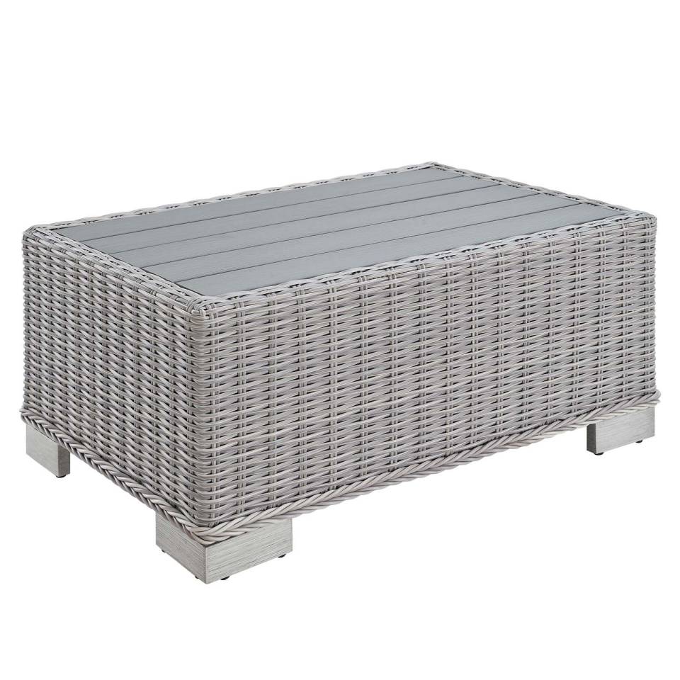Modway Conway 32" Outdoor Patio Wicker Rattan Coffee Table | Coffee Tables | 