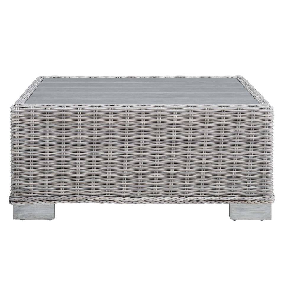 Modway Conway 32" Outdoor Patio Wicker Rattan Coffee Table | Coffee Tables | 