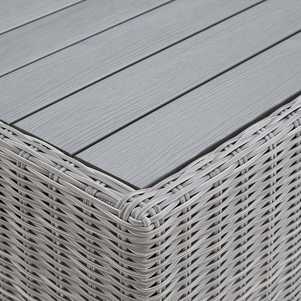 Modway Conway 32" Outdoor Patio Wicker Rattan Coffee Table | Coffee Tables | 