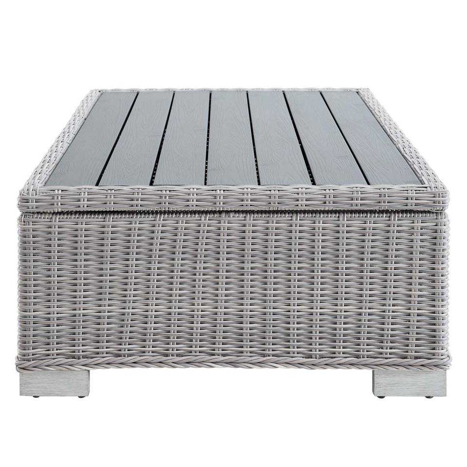 Modway Conway 45" Outdoor Patio Wicker Rattan Coffee Table | Coffee Tables | 
