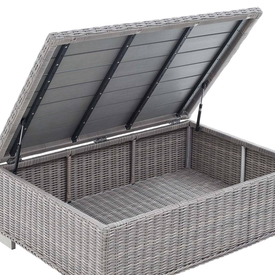 Modway Conway 45" Outdoor Patio Wicker Rattan Coffee Table | Coffee Tables | 