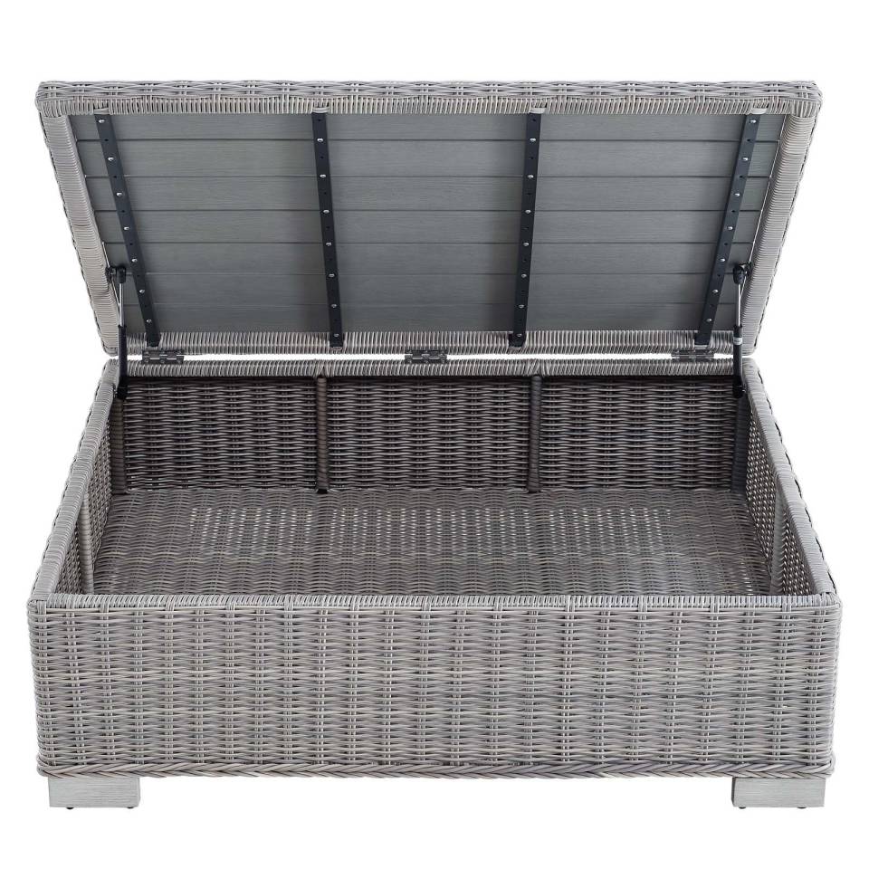 Modway Conway 45" Outdoor Patio Wicker Rattan Coffee Table | Coffee Tables | 