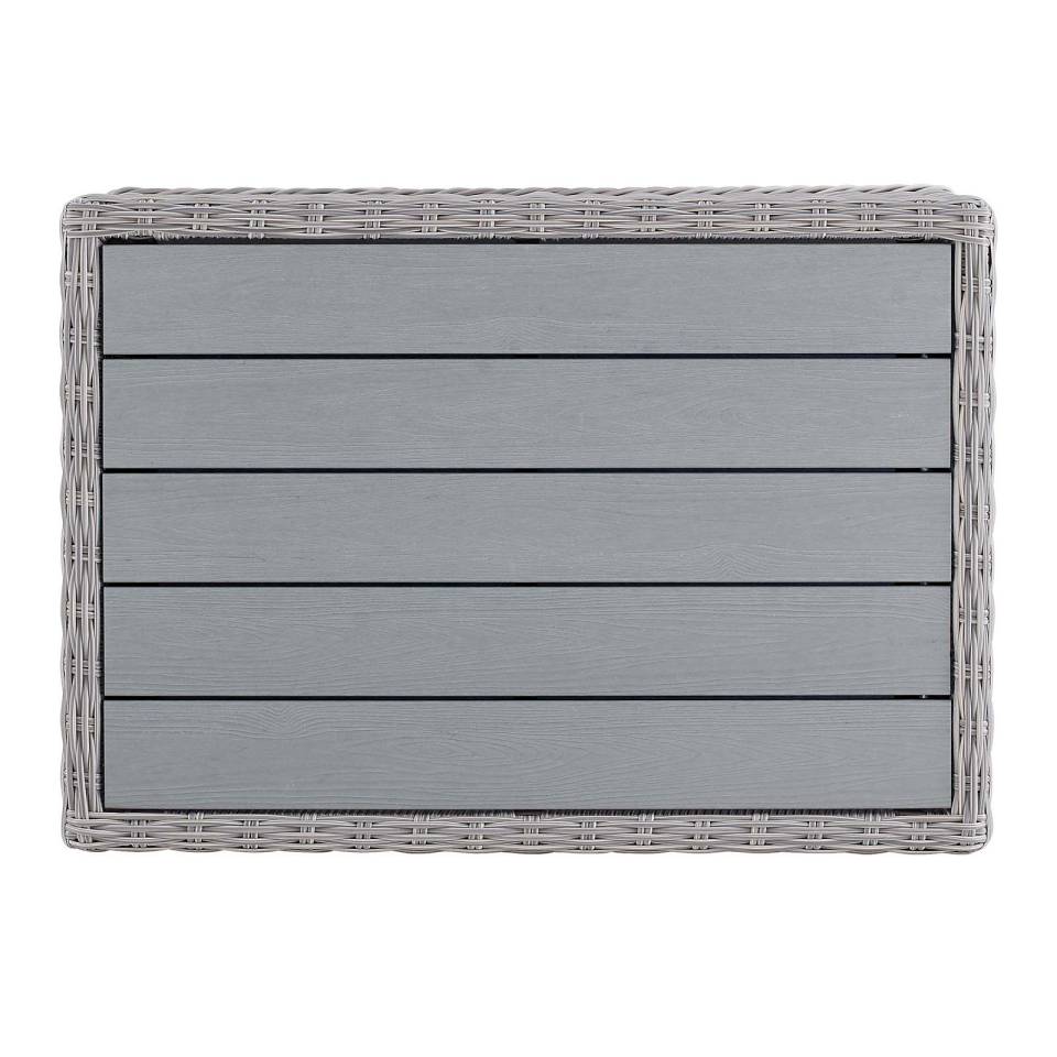 Modway Conway 45" Outdoor Patio Wicker Rattan Coffee Table | Coffee Tables | 