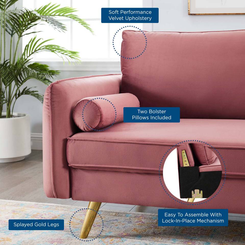 Modway Revive Performance Velvet Sofa | Sofas | Modishstore-8