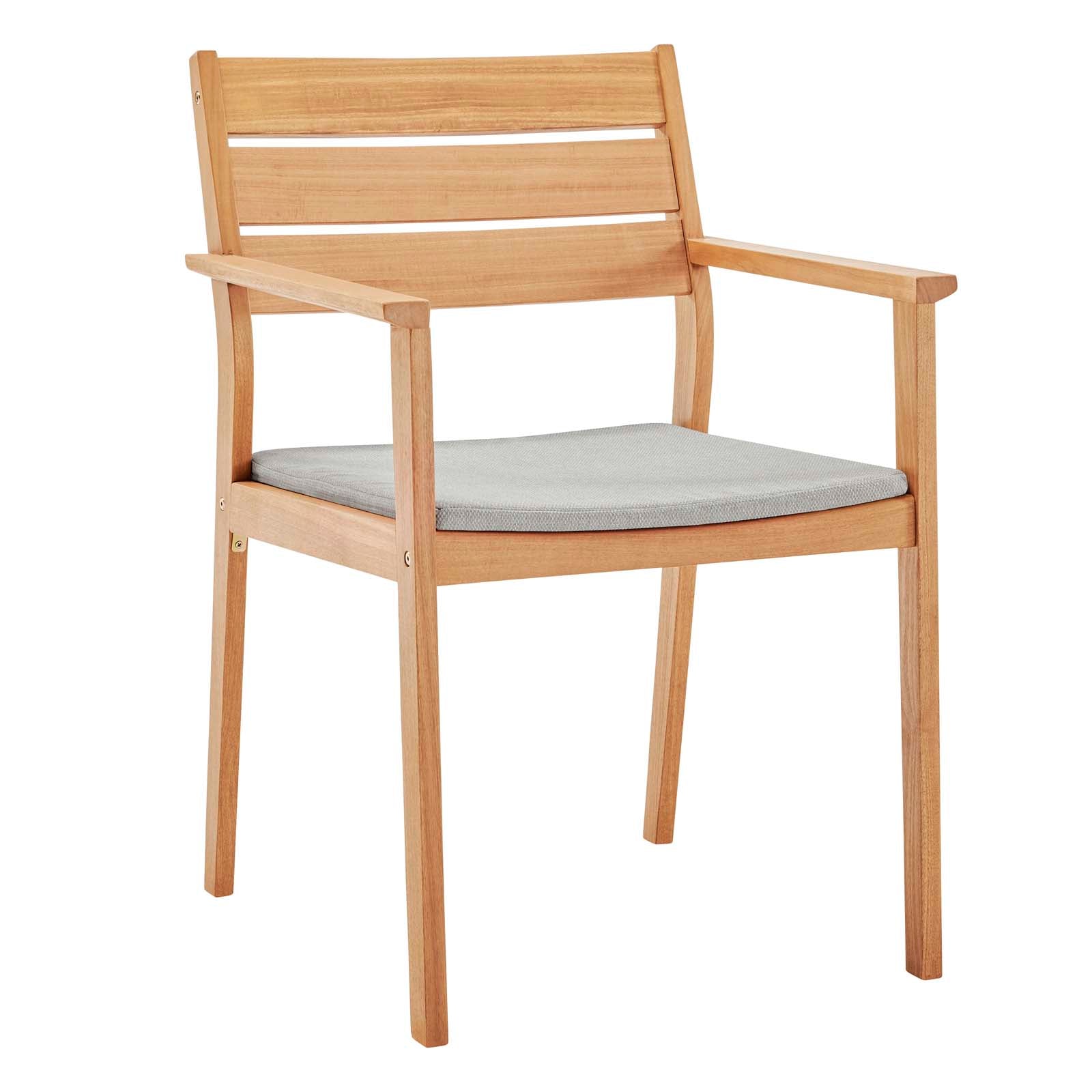 Modway Viewscape Outdoor Patio Ash Wood Dining Armchair Set of 2 | Chairs & Recliners | Modishstore-3