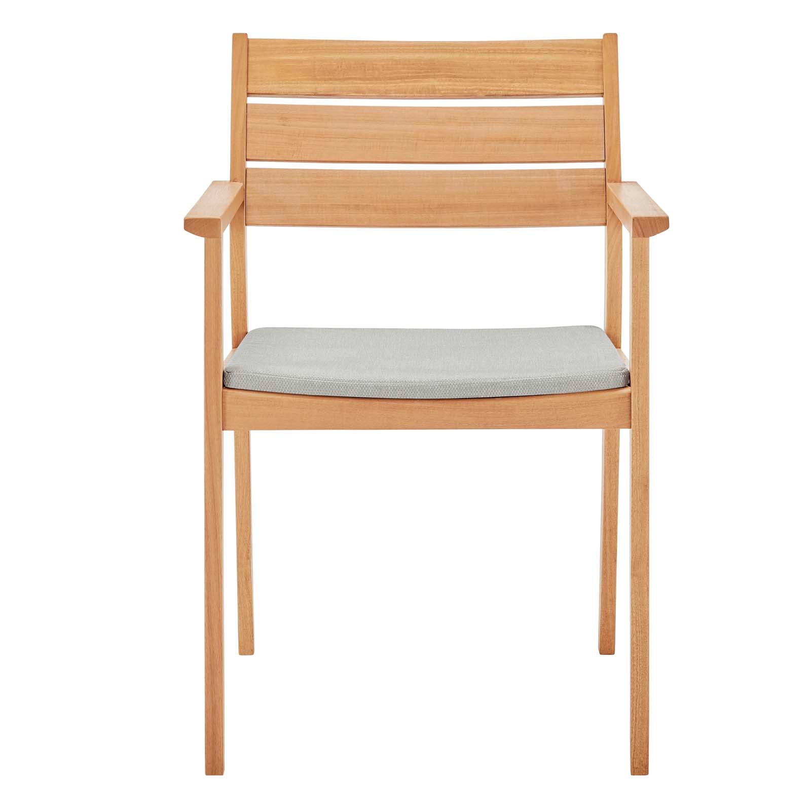 Modway Viewscape Outdoor Patio Ash Wood Dining Armchair Set of 2 | Chairs & Recliners | Modishstore-5