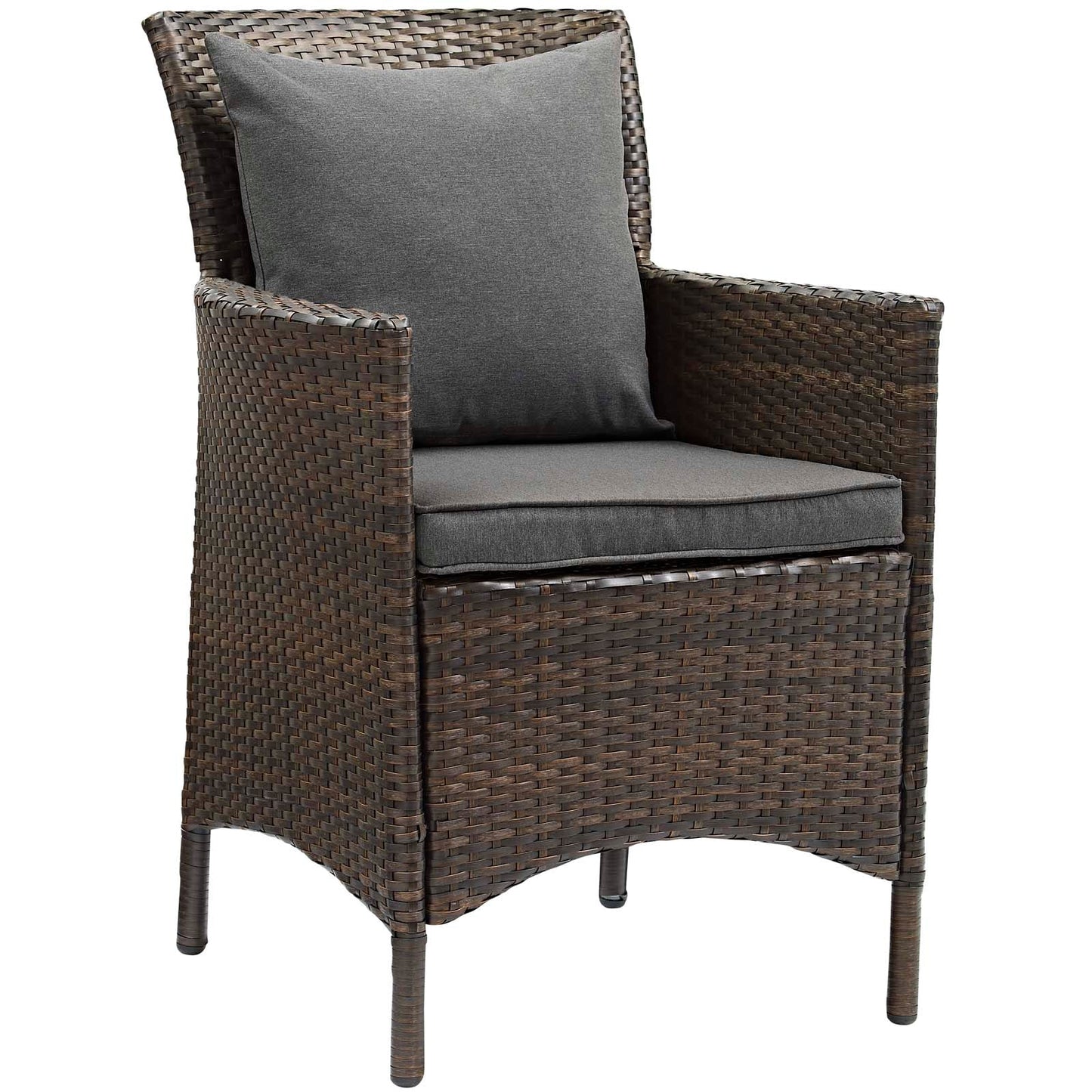 Modway Conduit Outdoor Patio Wicker Rattan Dining Armchair Set of 2 | Dining Chairs | 