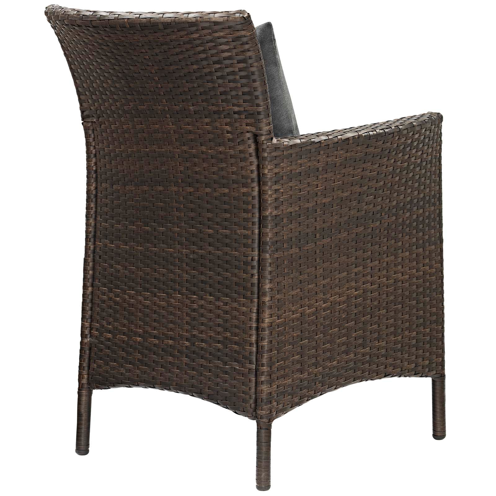 Modway Conduit Outdoor Patio Wicker Rattan Dining Armchair Set of 2 | Dining Chairs | 