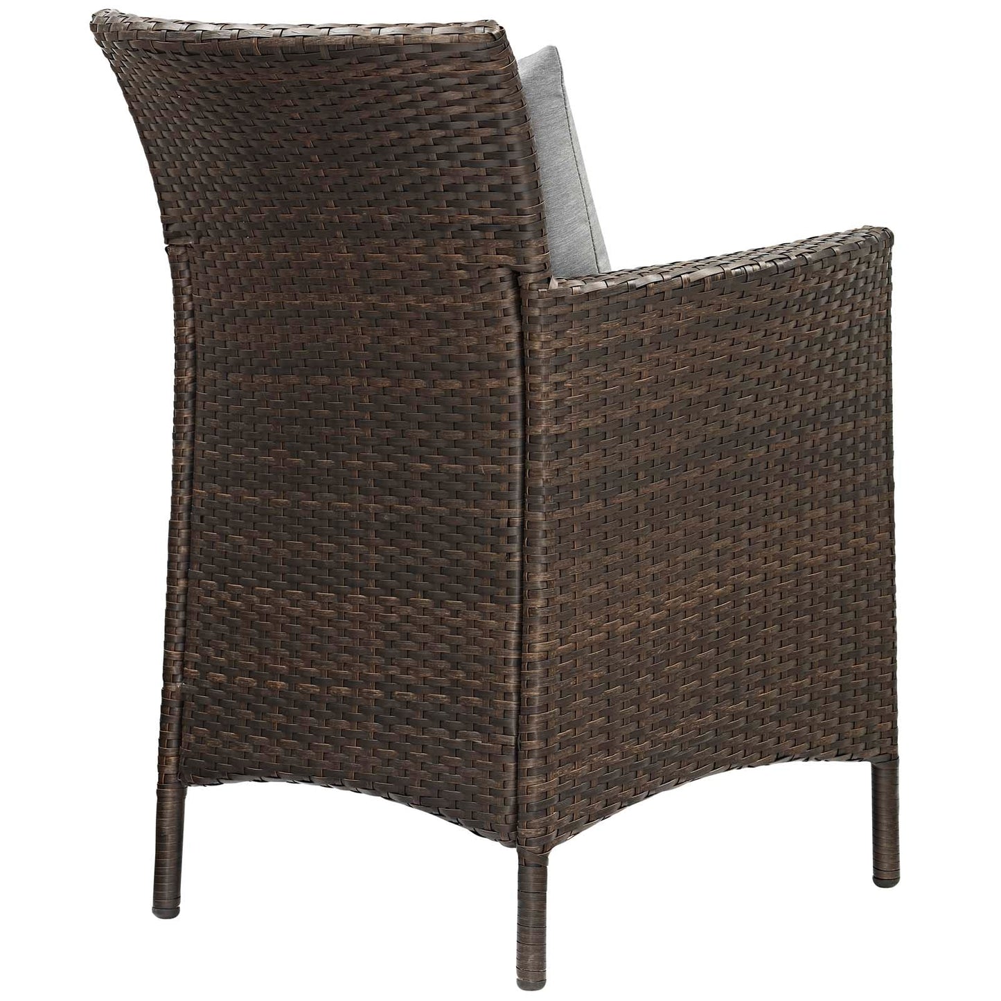 Modway Conduit Outdoor Patio Wicker Rattan Dining Armchair Set of 2 | Dining Chairs | 