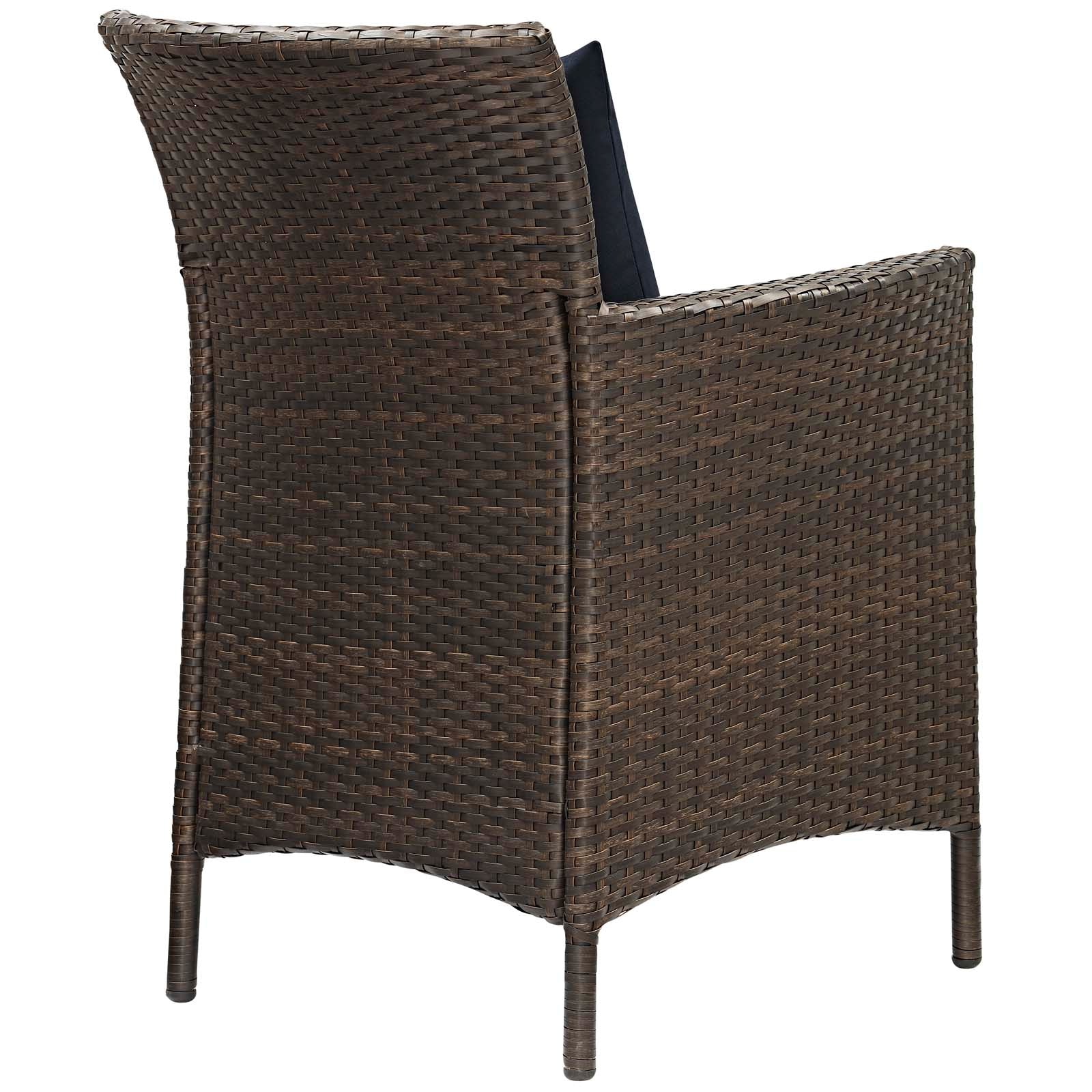 Modway Conduit Outdoor Patio Wicker Rattan Dining Armchair Set of 2 | Dining Chairs | 