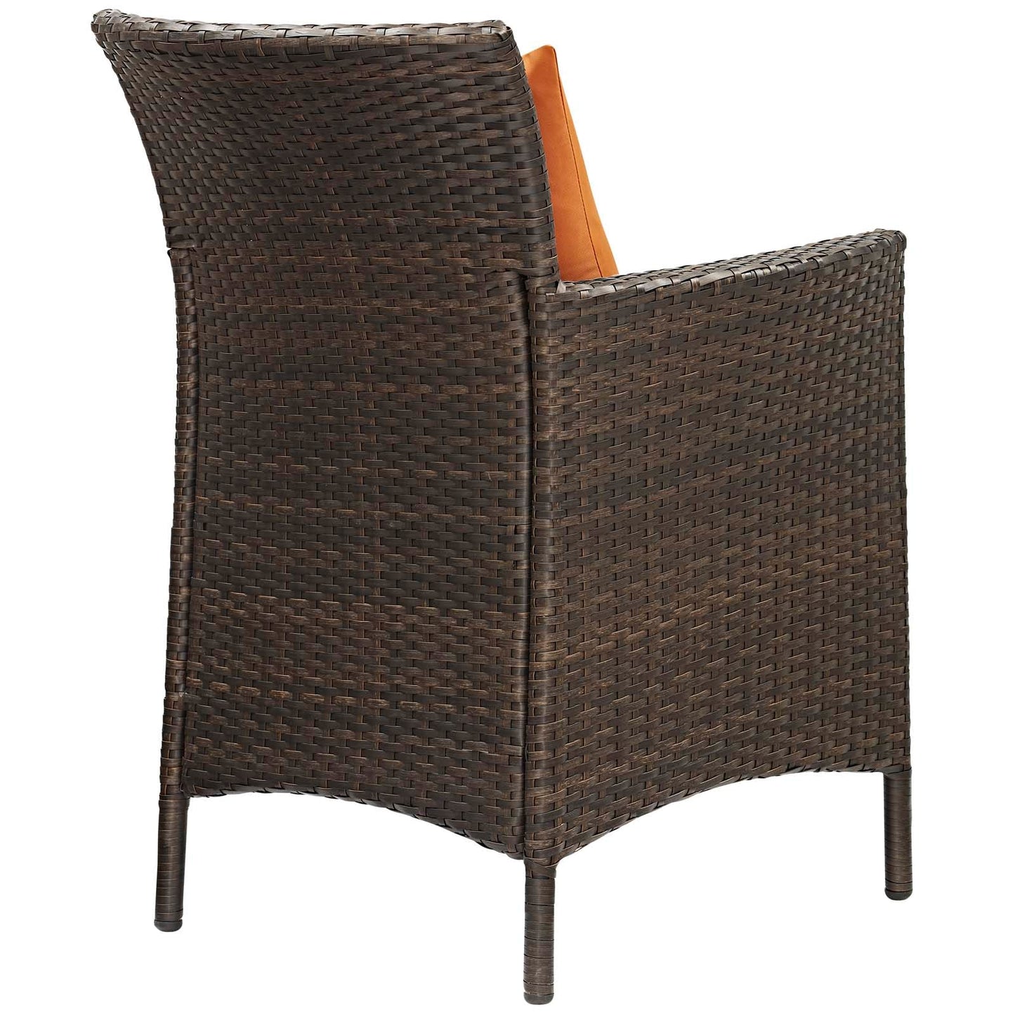 Modway Conduit Outdoor Patio Wicker Rattan Dining Armchair Set of 2 | Dining Chairs | 