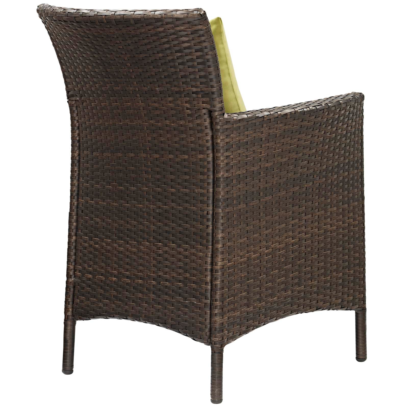 Modway Conduit Outdoor Patio Wicker Rattan Dining Armchair Set of 2 | Dining Chairs | 