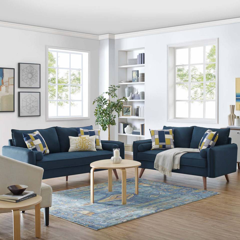 Modway Revive Upholstered Fabric Sofa and Loveseat Set | Outdoor Sofas, Loveseats & Sectionals | Modishstore