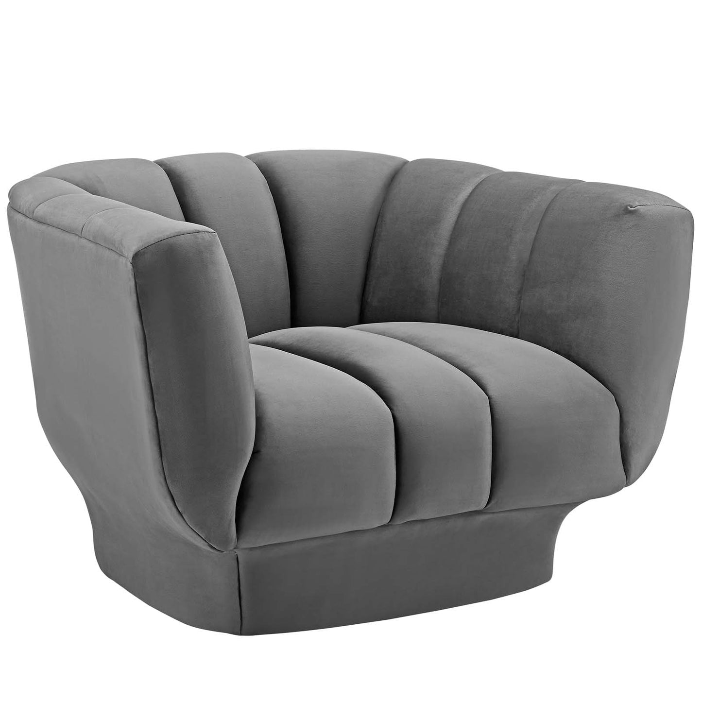 Modway Entertain Vertical Channel Tufted Performance Velvet Armchair Set of 2 | Armchairs | 