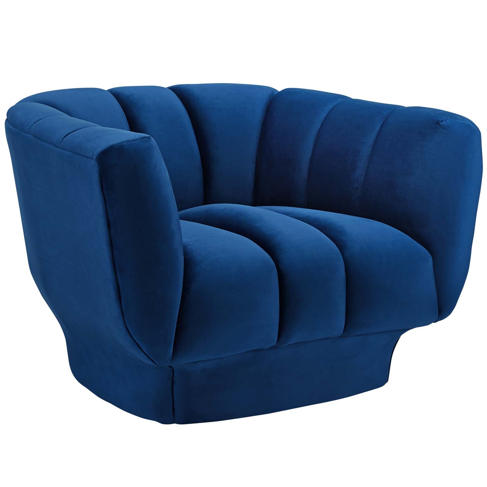 Modway Entertain Vertical Channel Tufted Performance Velvet Armchair Set of 2 | Armchairs | 
