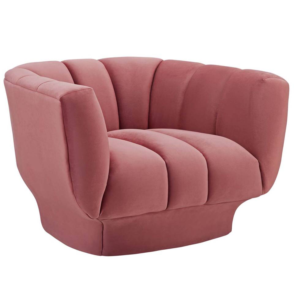 Modway Entertain Vertical Channel Tufted Performance Velvet 3 Piece Set | Armchairs | 