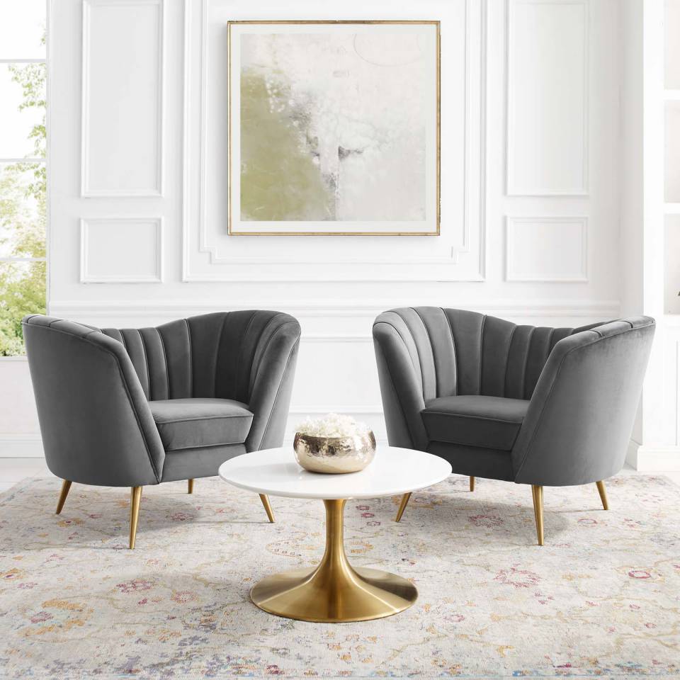 Modway Opportunity Performance Velvet Armchair Set of 2 | Armchairs | Modishstore