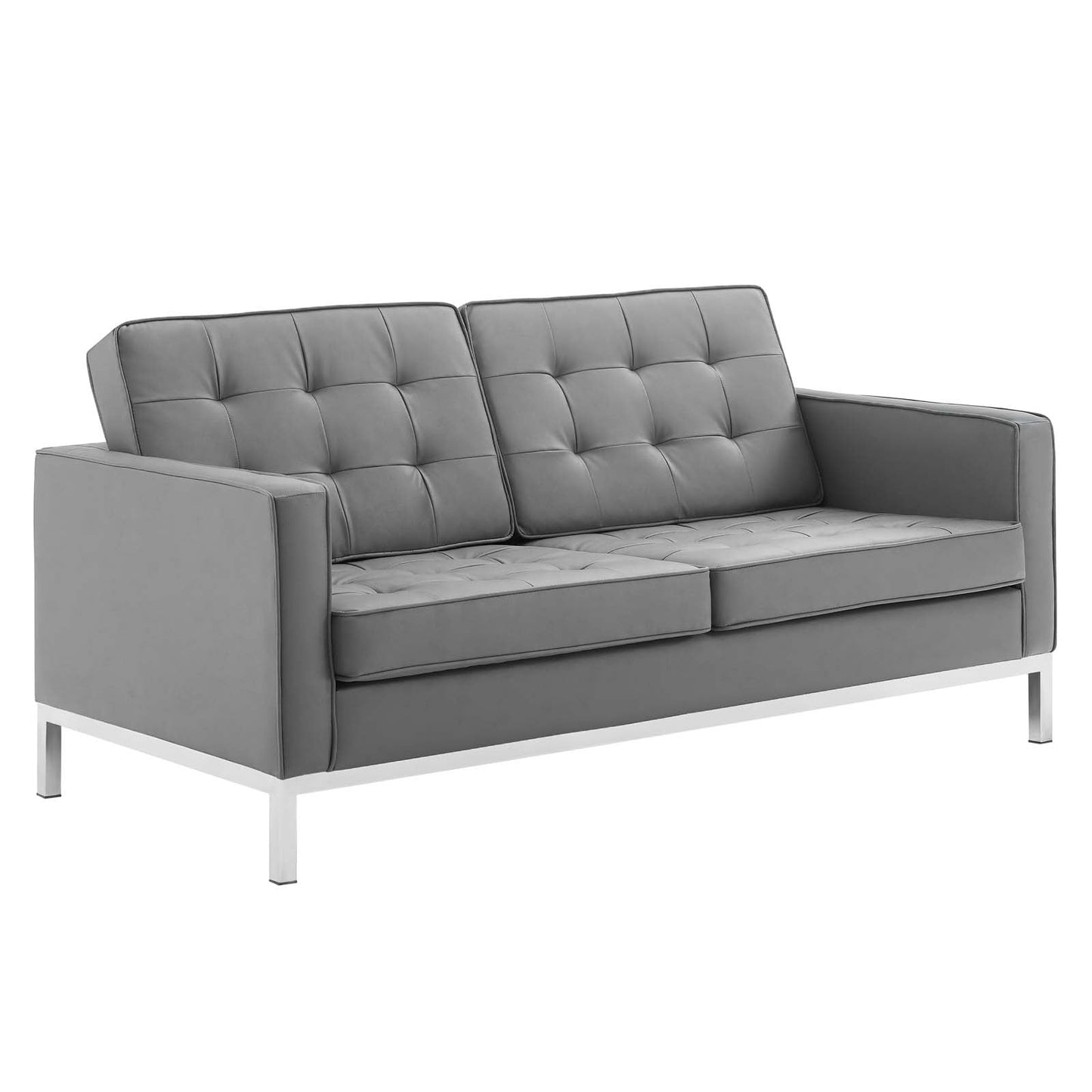 Modway Loft Tufted Upholstered Faux Leather 3 Piece Set - EEI-4107