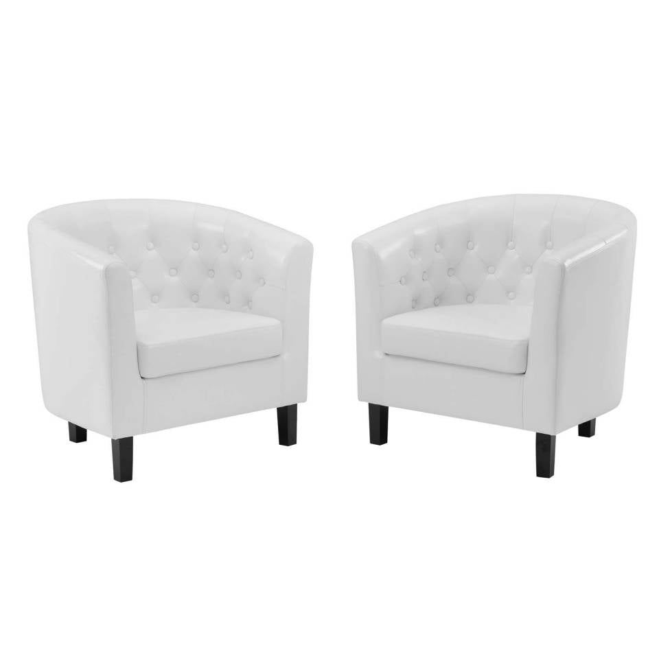 Modway Prospect Upholstered Vinyl Armchair Set of 2 | Armchairs | Modishstore-5
