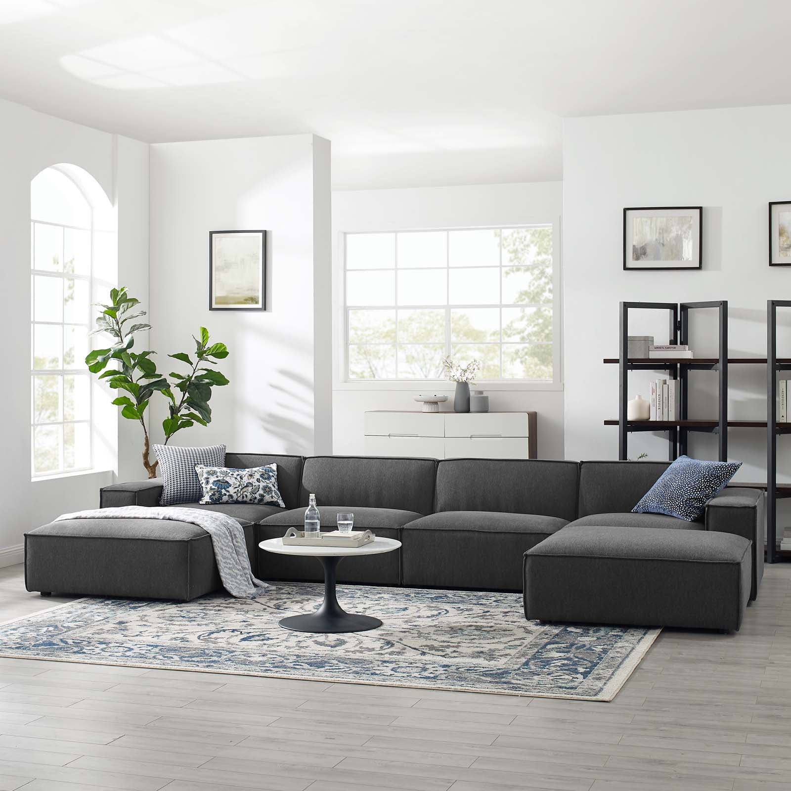 Modway Restore 6-Piece Sectional Sofa | Sofas | Modishstore