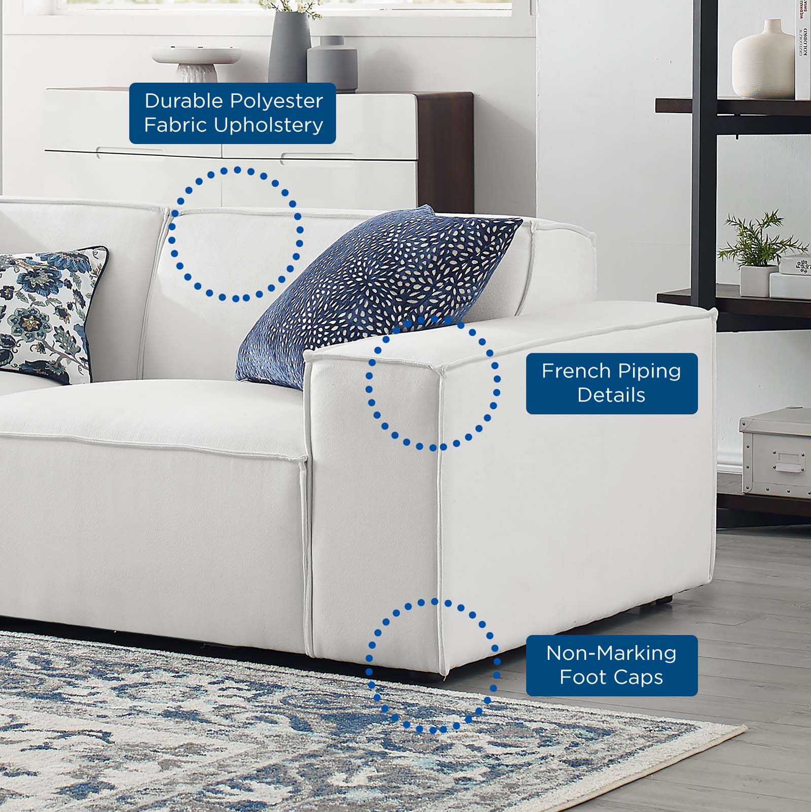 Modway Restore 6-Piece Sectional Sofa | Sofas | Modishstore-17
