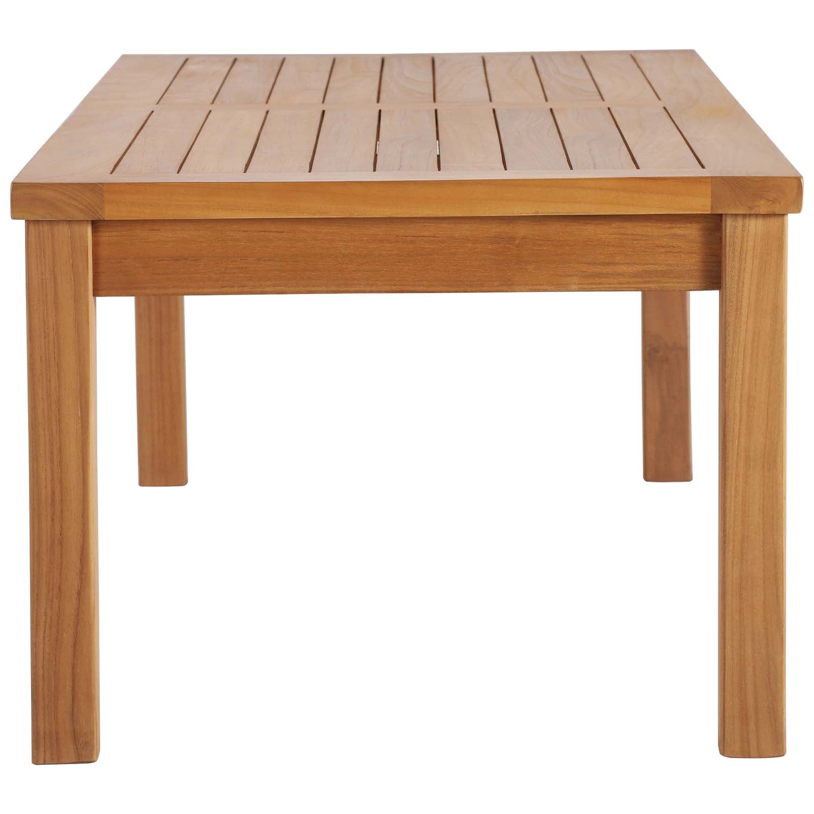 Modway Upland Outdoor Patio Teak Wood Coffee Table | Coffee Tables | Modishstore-2