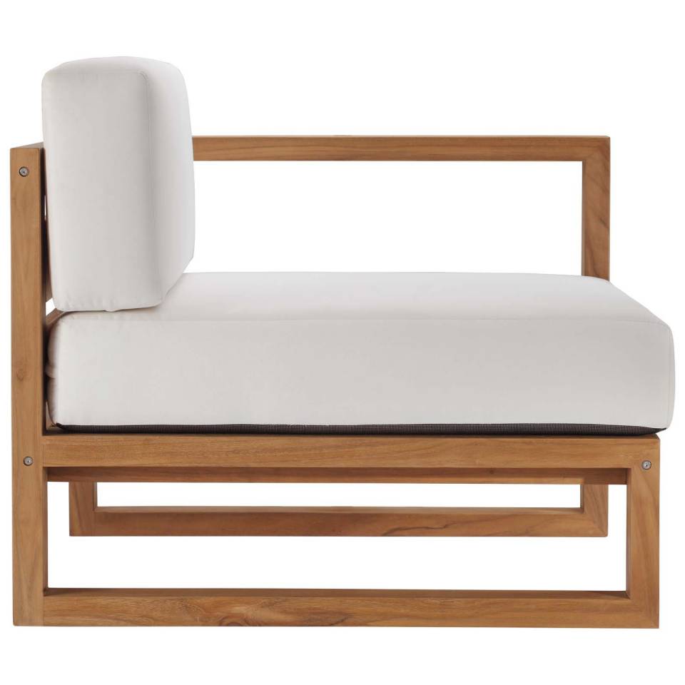 Modway Upland Outdoor Patio Teak Wood Right-Arm Chair | Outdoor Patio Daybed | Modishstore-3