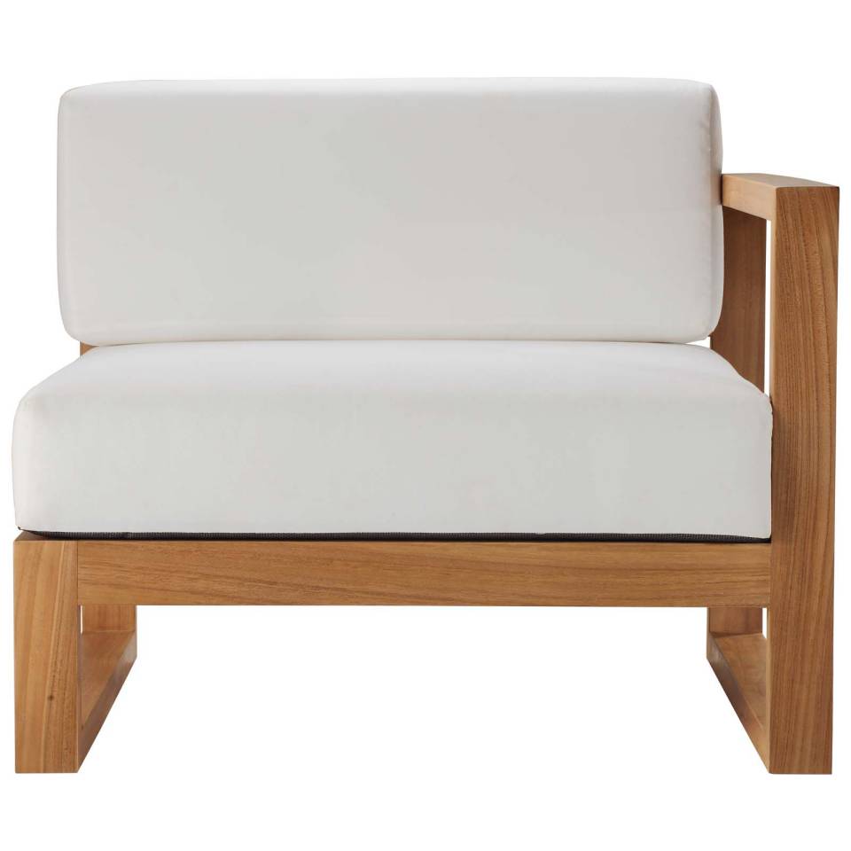 Modway Upland Outdoor Patio Teak Wood Right-Arm Chair | Outdoor Patio Daybed | Modishstore-5