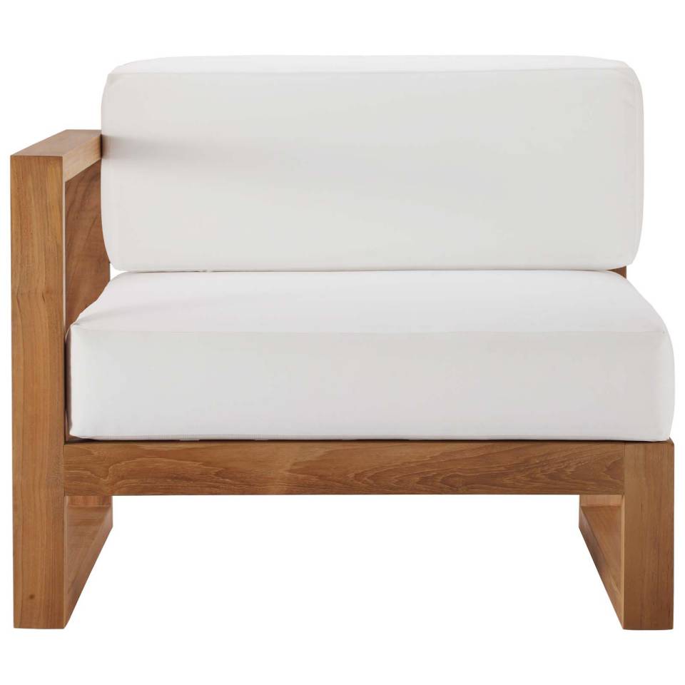 Modway Upland Outdoor Patio Teak Wood Left-Arm Chair | Outdoor Patio Daybed | Modishstore-5