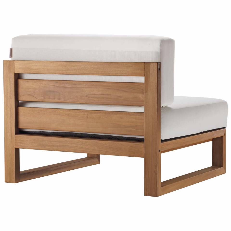 Modway Upland Outdoor Patio Teak Wood Armless Chair | Outdoor Patio Daybed | Modishstore-4