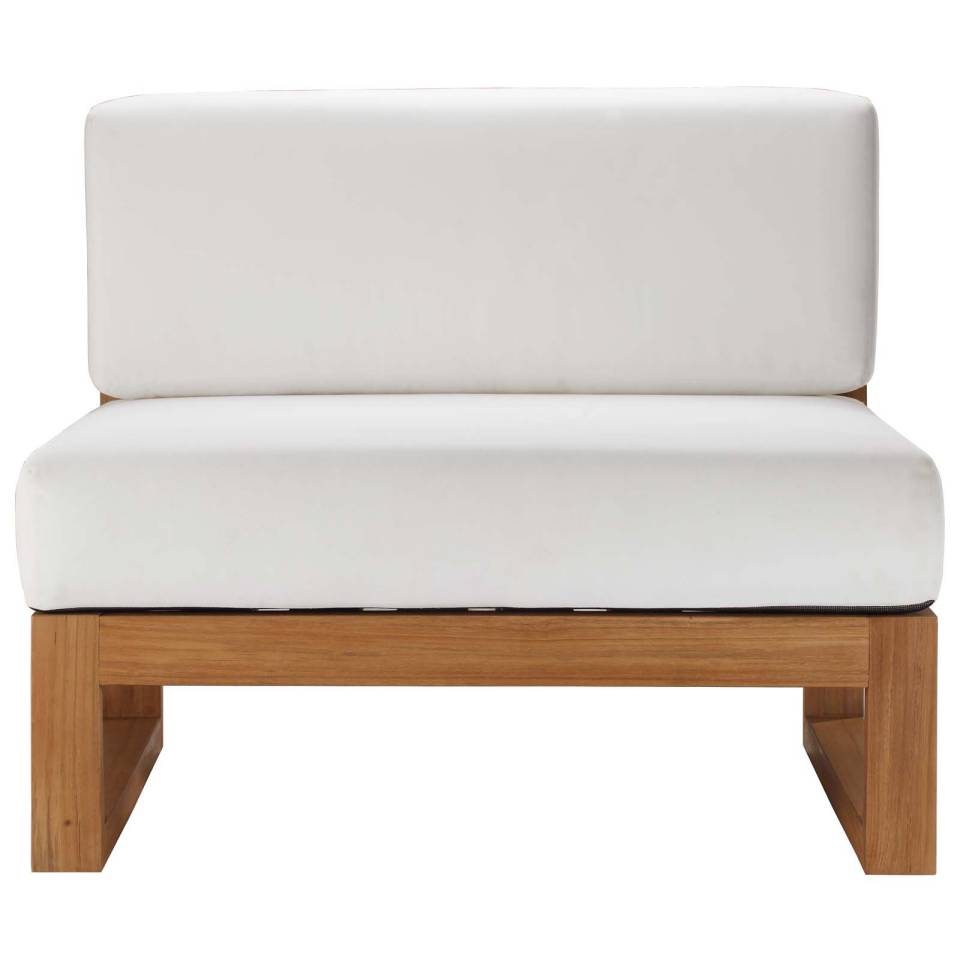 Modway Upland Outdoor Patio Teak Wood Armless Chair | Outdoor Patio Daybed | Modishstore-5