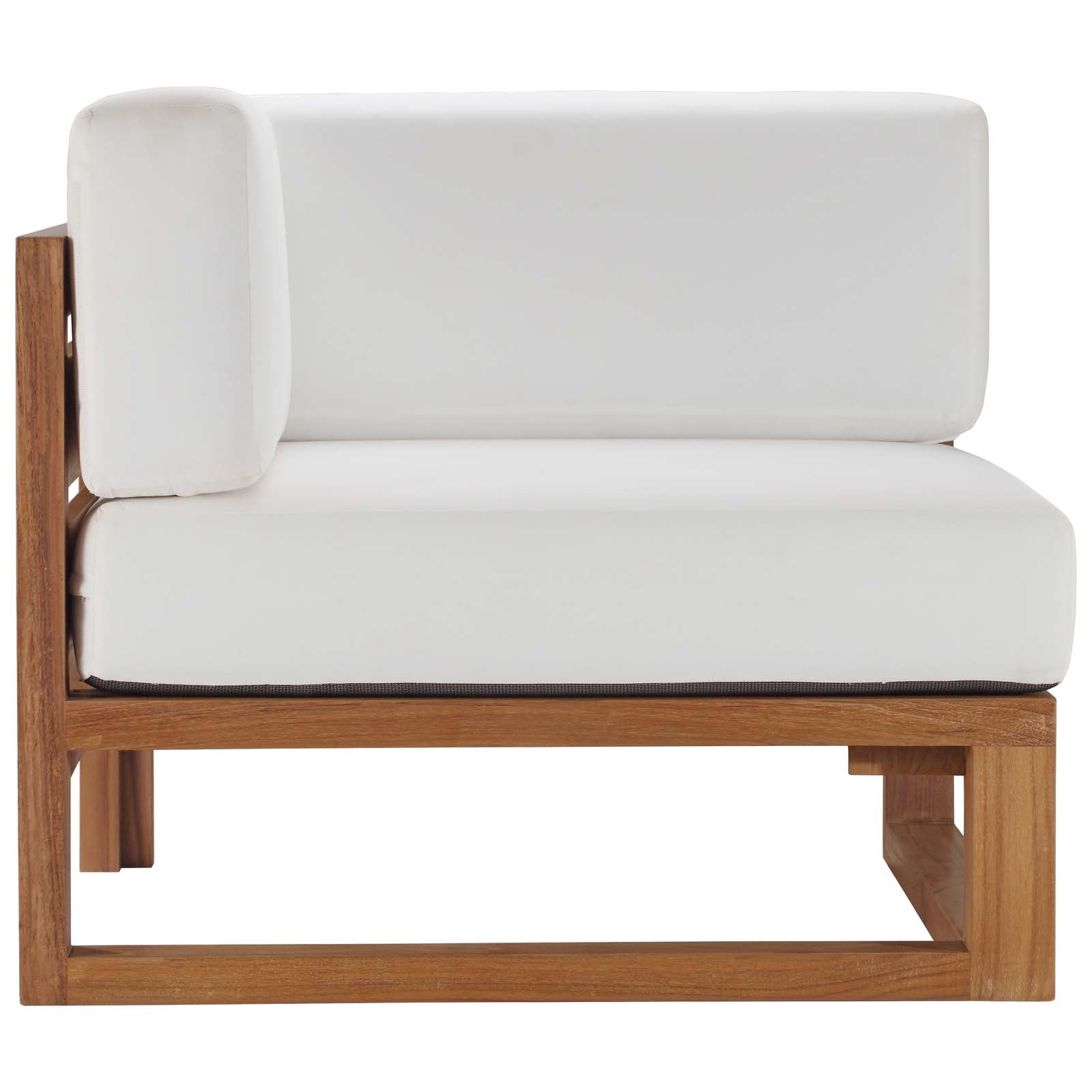 Modway Upland Outdoor Patio Teak Wood Corner Chair | Chairs & Recliners | Modishstore-2