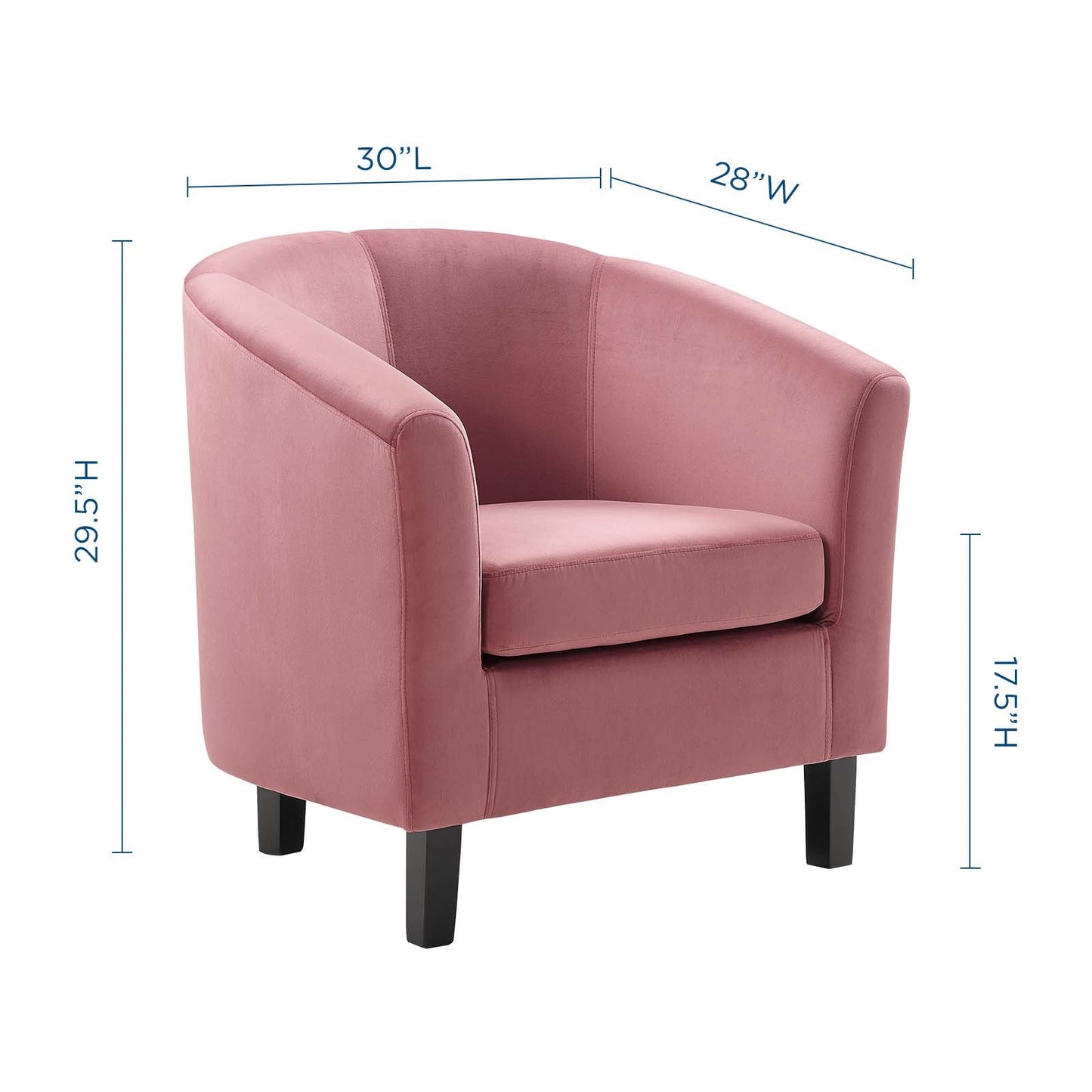 Prospect Performance Velvet Armchair By Modway - EEI-4137 | Armchairs | Modishstore - 3
