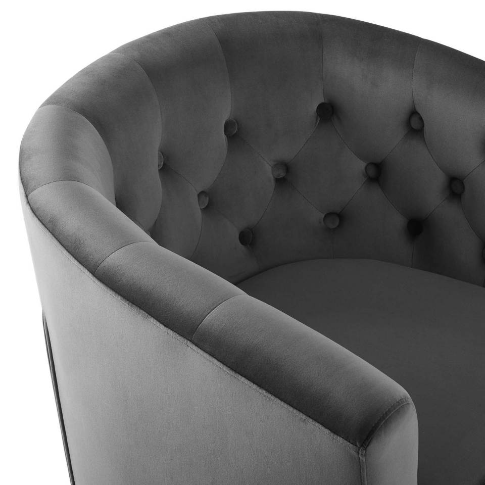 Modway Prospect Tufted Performance Velvet Swivel Armchair | Armchairs | Modishstore-6