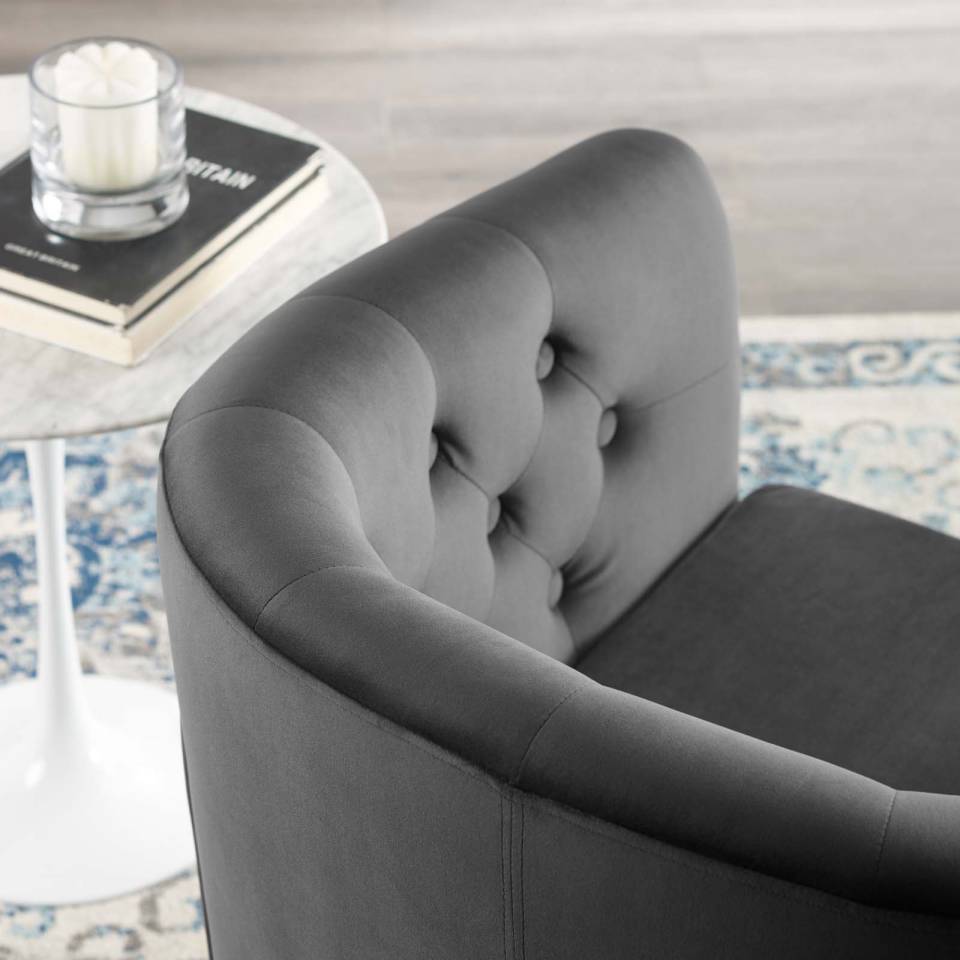 Modway Prospect Tufted Performance Velvet Swivel Armchair | Armchairs | Modishstore-7