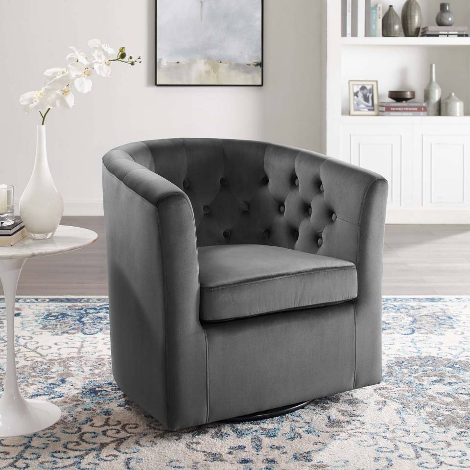 Modway Prospect Tufted Performance Velvet Swivel Armchair | Armchairs | Modishstore