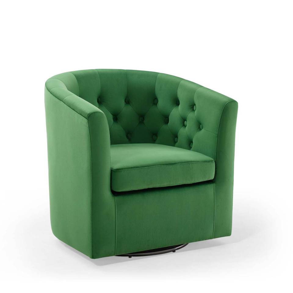 Modway Prospect Tufted Performance Velvet Swivel Armchair | Armchairs | Modishstore-10