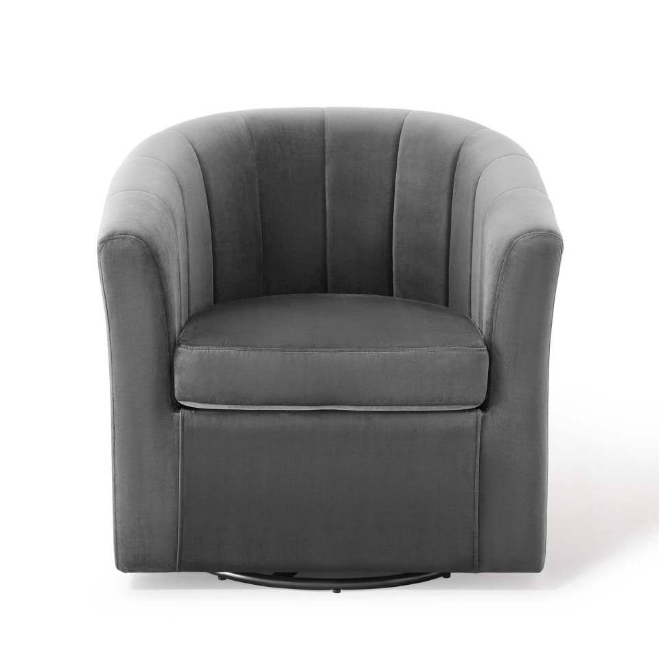 Modway Prospect Performance Velvet Swivel Armchair | Armchairs | Modishstore-4