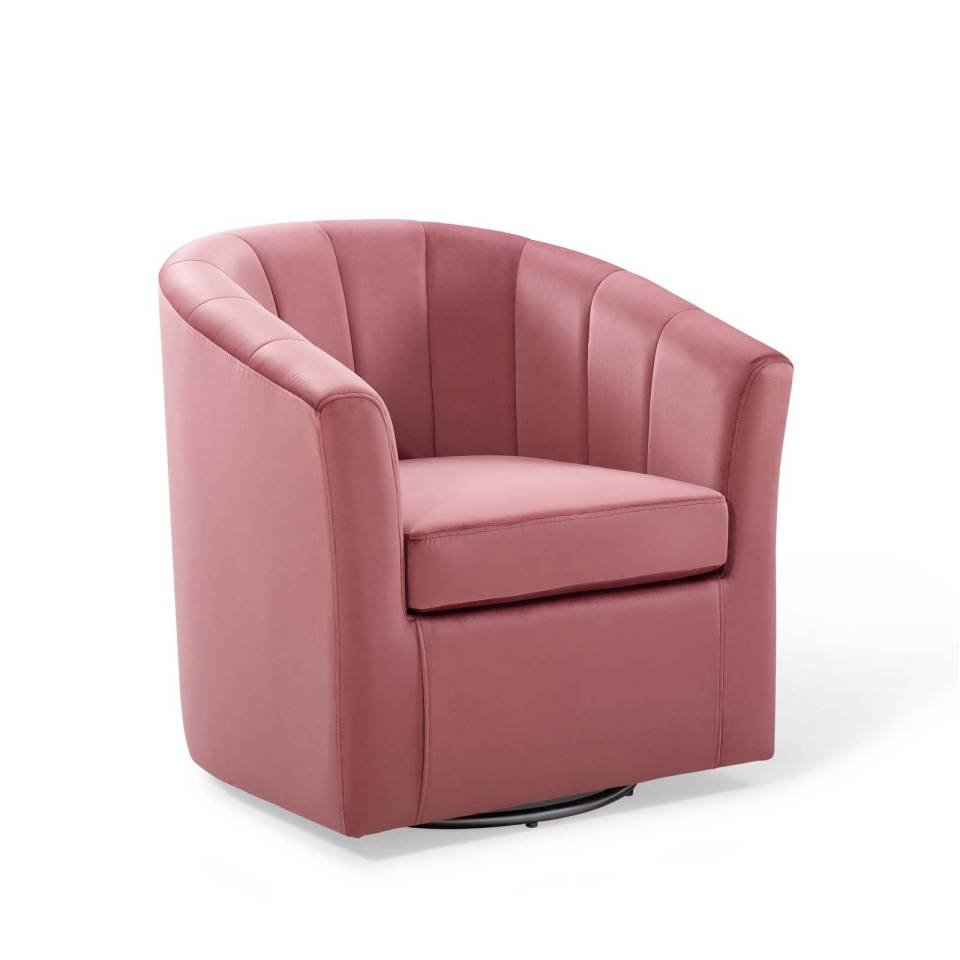 Modway Prospect Performance Velvet Swivel Armchair | Armchairs | Modishstore-9