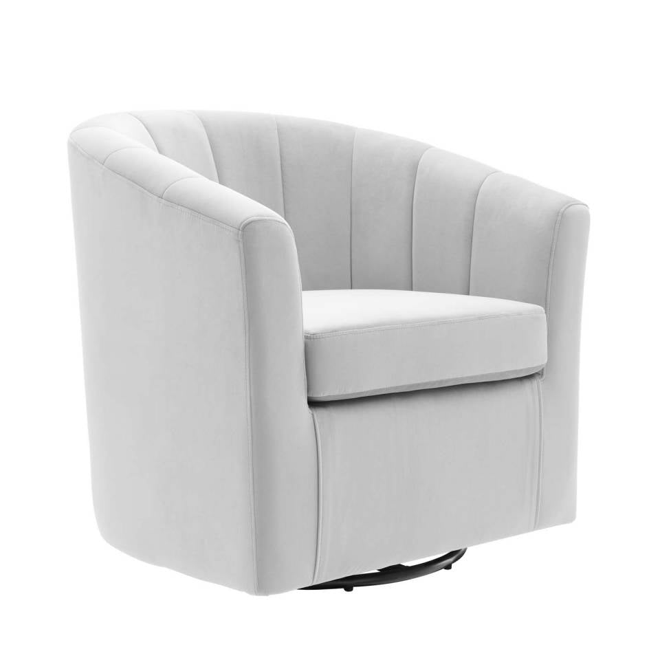 Modway Prospect Performance Velvet Swivel Armchair | Armchairs | Modishstore-11