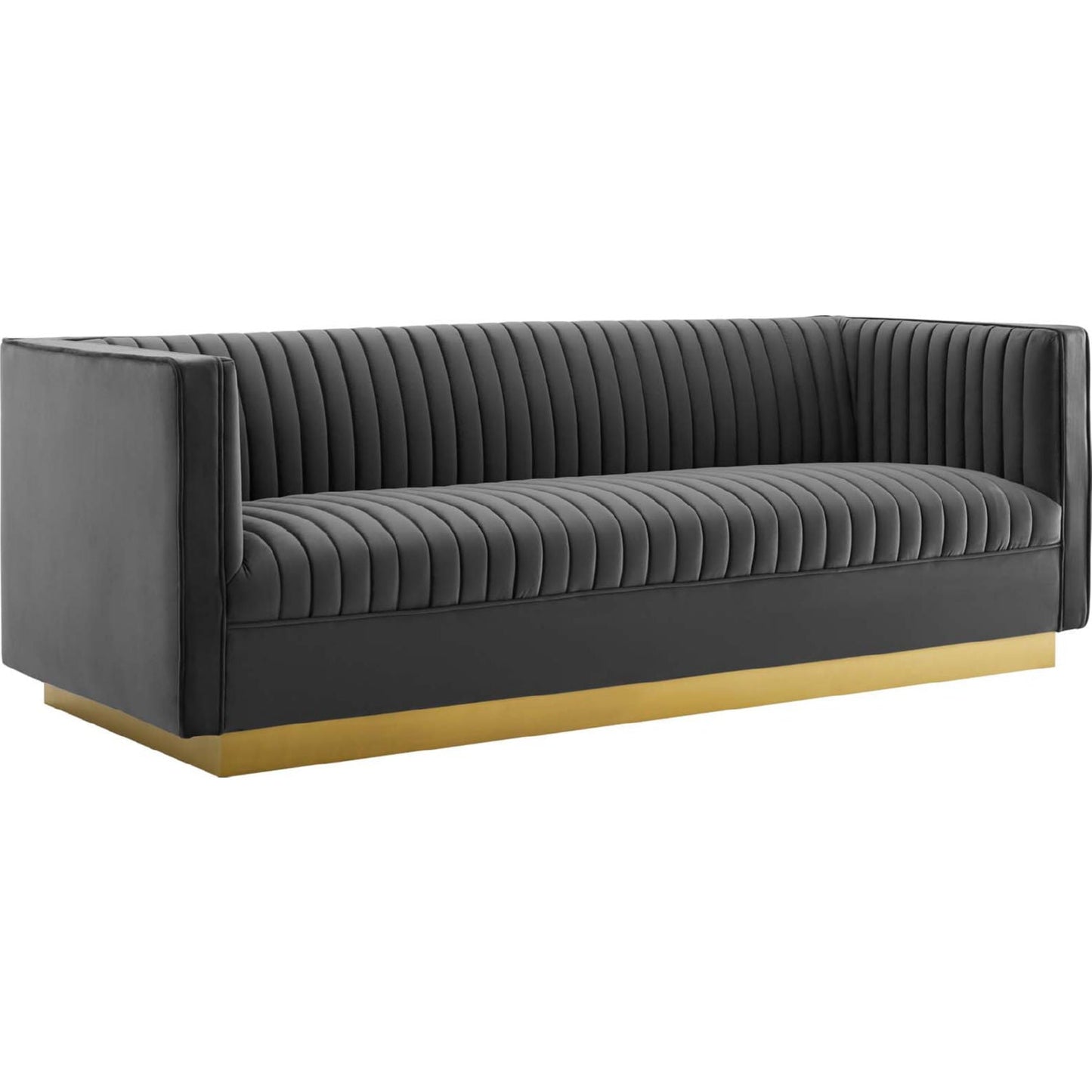 Modway Sanguine 3 Piece Vertical Channel Tufted Upholstered Performance Velvet Set - EEI-4144