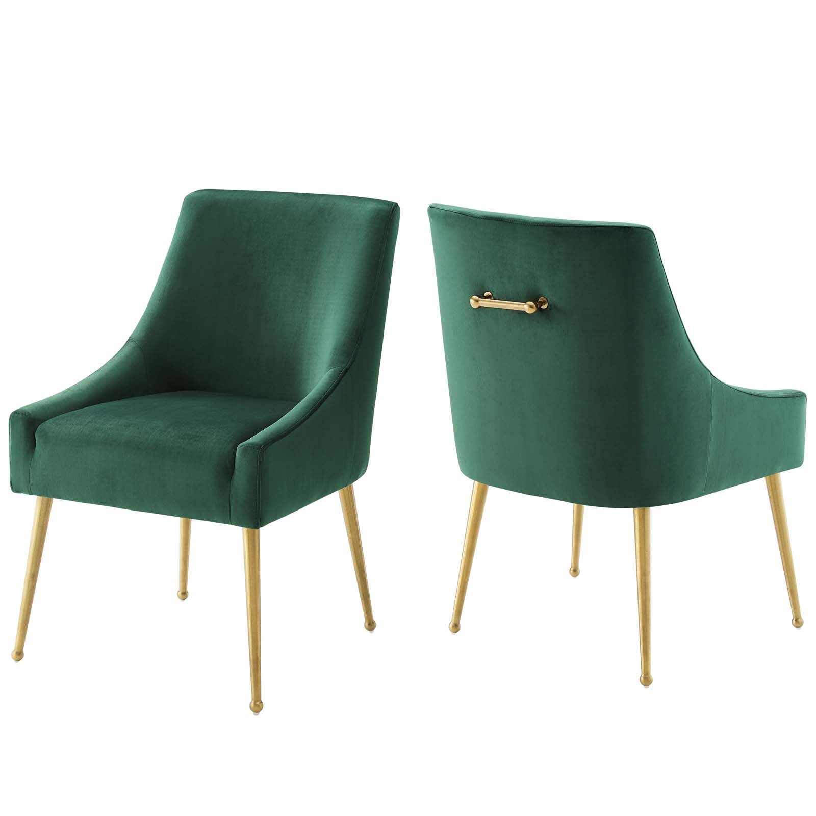 Modway Discern Upholstered Performance Velvet Dining Chair Set of 2 | Dining Chairs | 