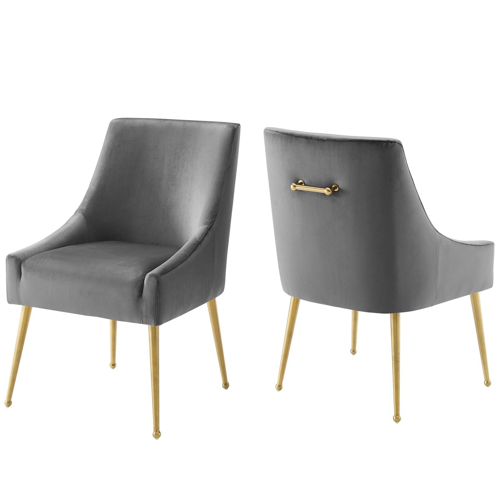 Modway Discern Upholstered Performance Velvet Dining Chair Set of 2 | Dining Chairs | 